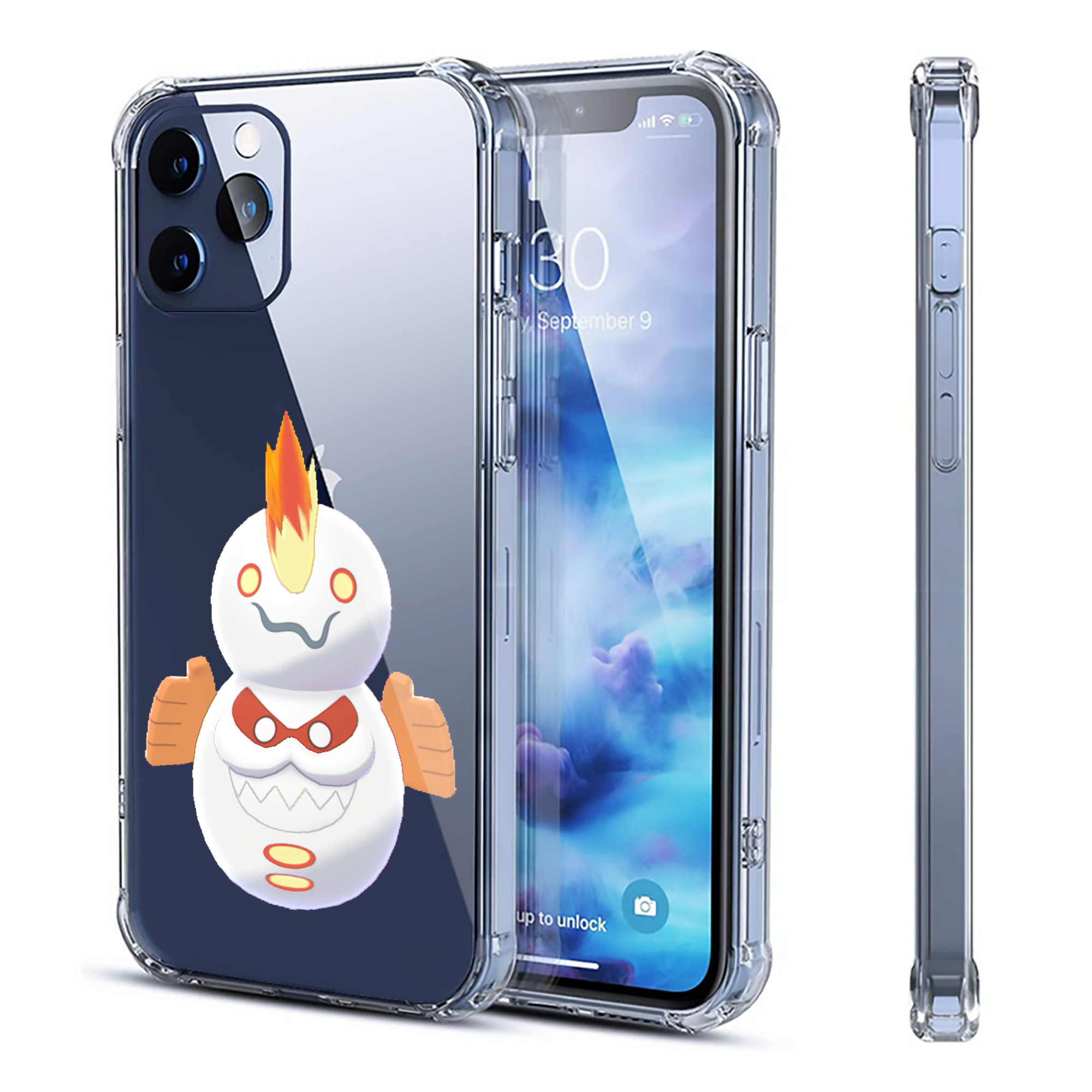（画像用） ポケットモンスター Pokémon 【iPhone 12シリーズ対応】透明スマホケース（クリアソフトケース）